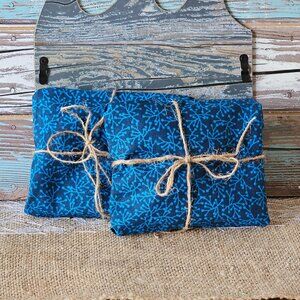 Handsewn Blue Vine Print Herbal Pillow - Choice of Blend